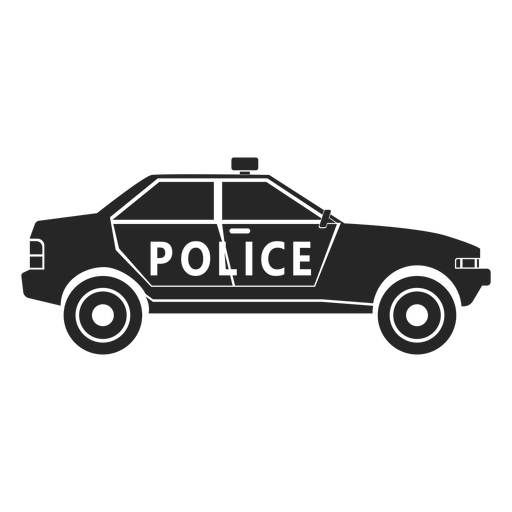 Autopolizei-Blinker-Silhouette PNG-Design