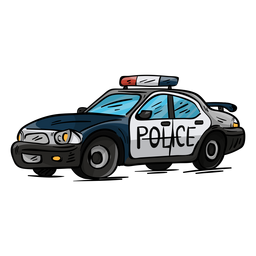 Auto Polizei Scheinwerfer Illustration PNG-Design