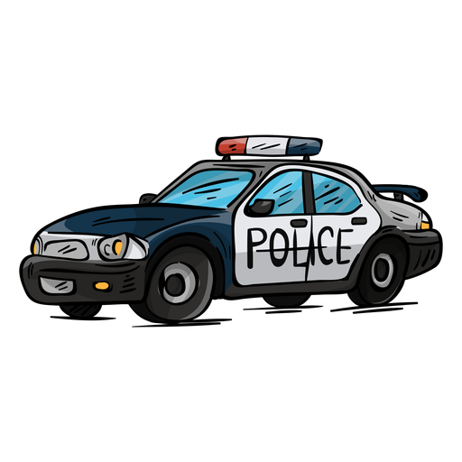 Car police headlight illustration