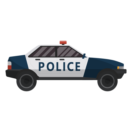 Car police illustration PNG Design