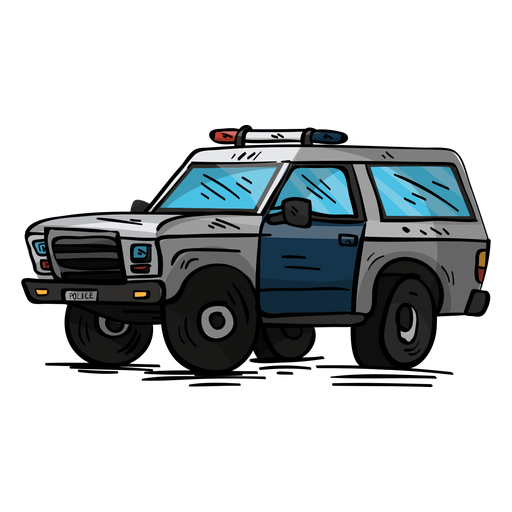 Ilustração de veículo de polícia de carro Desenho PNG