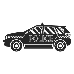 Autopolizei Silhouette PNG-Design