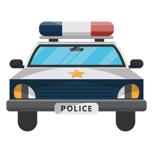 Car police star illustration PNG Design