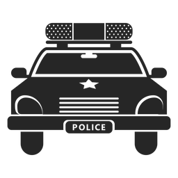 Corte de policía de coche Diseño PNG