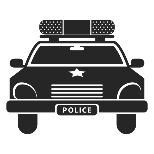 Car police cut out PNG Design