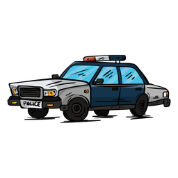 Auto Polizei Rad Illustration PNG-Design