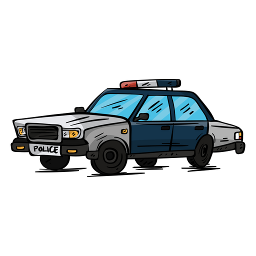 Ilustración de rueda de policía de coche Diseño PNG