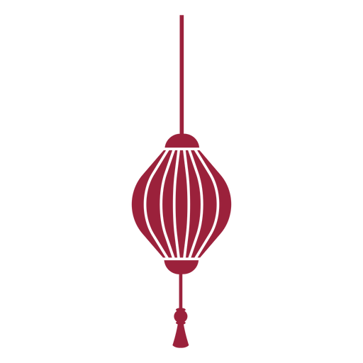 Chinese lantern silhouette PNG Design