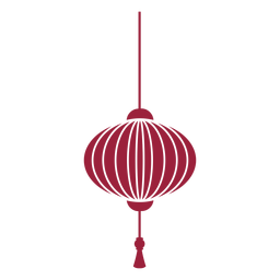 Linterna china silueta borla Diseño PNG