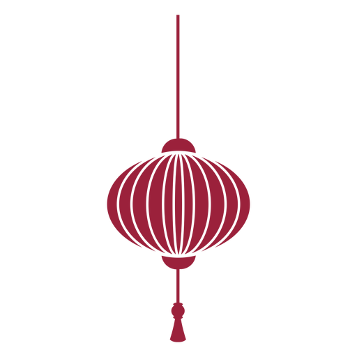 Chinese lantern tassel silhouette PNG Design