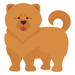 Ilustración de perro chow chow Diseño PNG