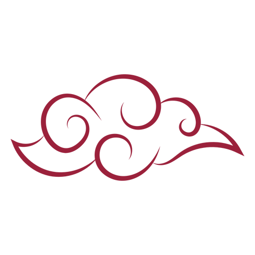 Wolkenmuster-Silhouette PNG-Design