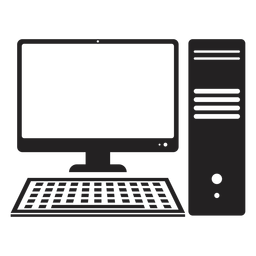 Silhueta de computador Desenho PNG