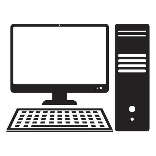 Computer-Silhouette PNG-Design