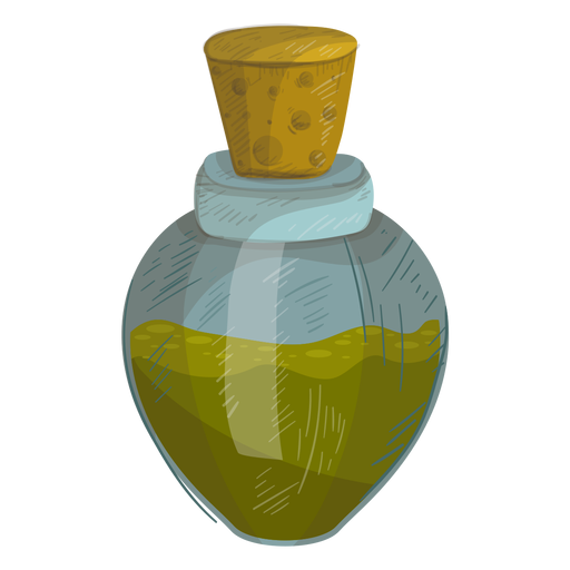 Cork bottle liquid illustration