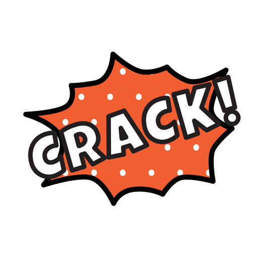 Crack sticker PNG Design