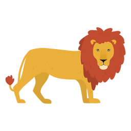 Ilustración de lindo león Diseño PNG