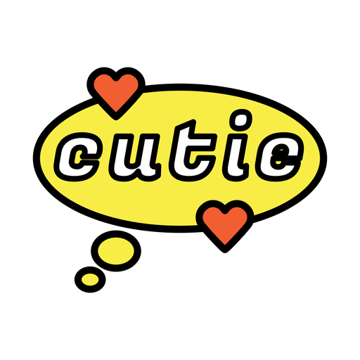 Cutie sticker PNG Design