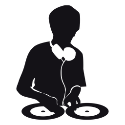 Silueta de la musica de dj Silueta de la musica de dj