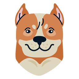 Perro plano Diseño PNG