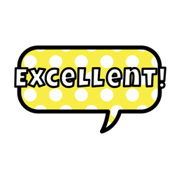 Excellent sticker PNG Design