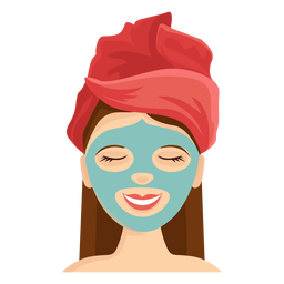 Face mask illustration PNG Design