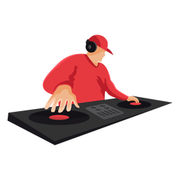 Ilustração do mixer flat dj Desenho PNG
