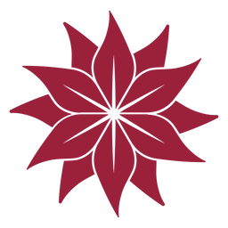 Flower petal silhouette PNG Design