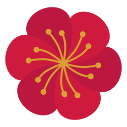 Blumen Staubblatt flach PNG-Design