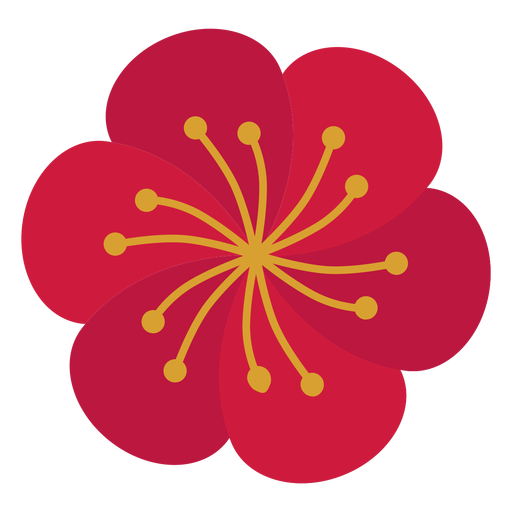 Blumen Staubblatt flach PNG-Design