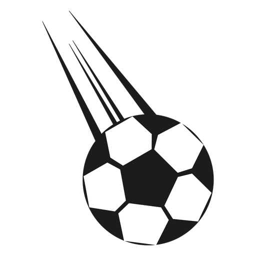 Football ball shot silhouette PNG Design