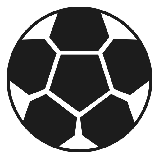 Silueta de pelota de futbol Diseño PNG