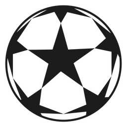 Silueta de estrella de pelota de fútbol Diseño PNG