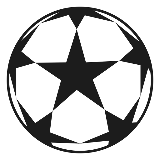 Pelota de futbol estrella silueta - Descargar PNG/SVG transparente