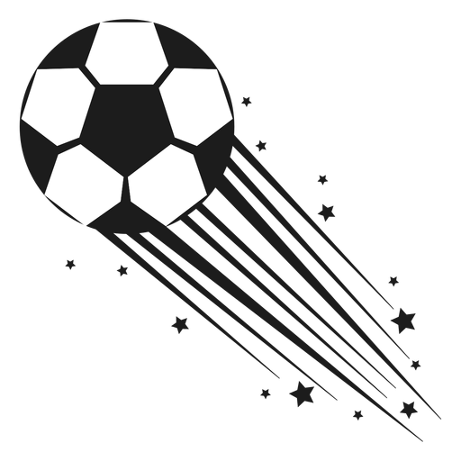 Silhueta de tiro de futebol Desenho PNG
