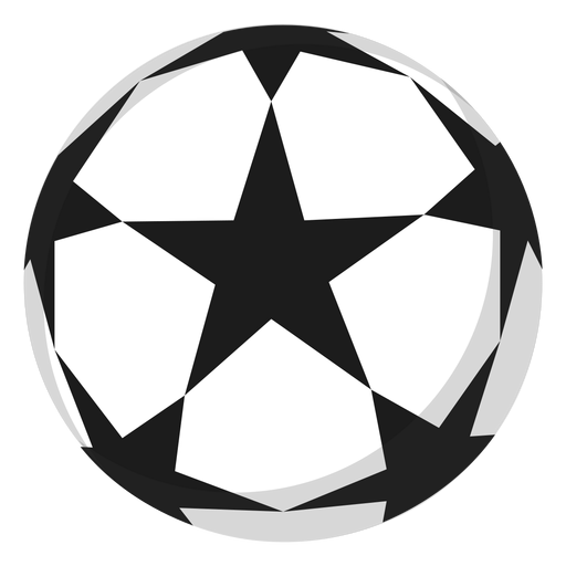 Ilustración de fútbol estrella de fútbol Diseño PNG