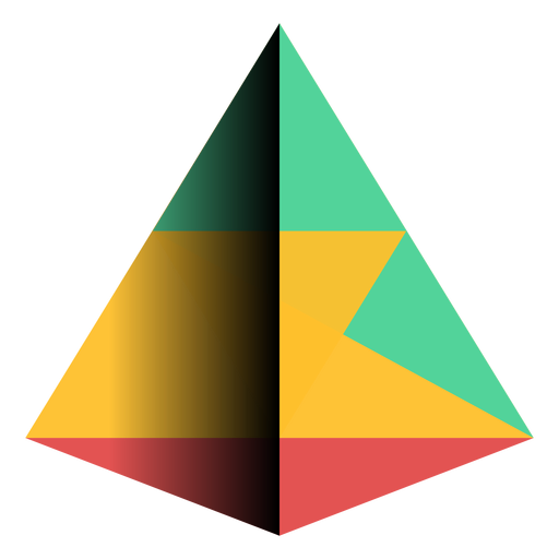 Geometría pirámide triángulo ápice plano Diseño PNG