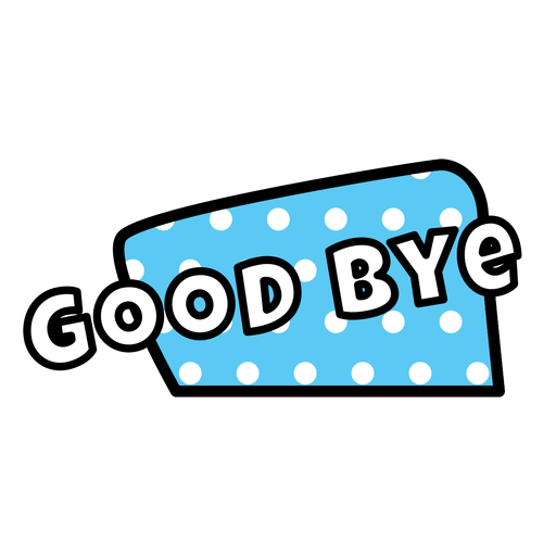 Good bye sticker PNG Design