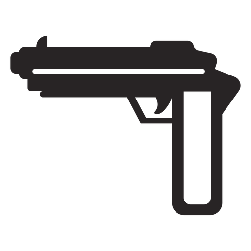 Gun weapon silhouette PNG Design