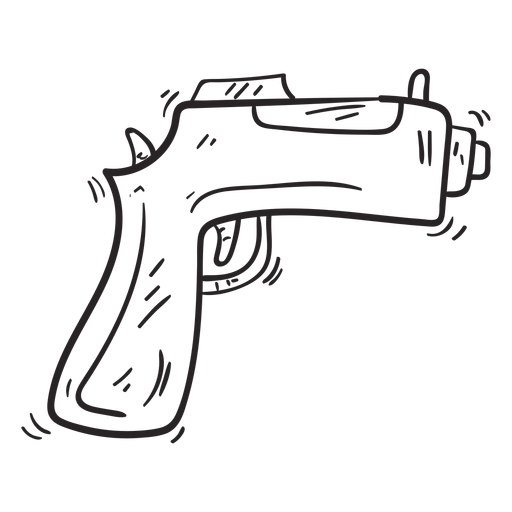 Gun weapon sketch PNG Design