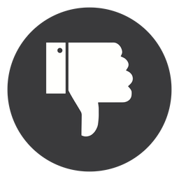 Hand dislike thumb cuff silhouette PNG Design
