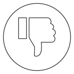 Hand dislike thumb sign icon PNG Design