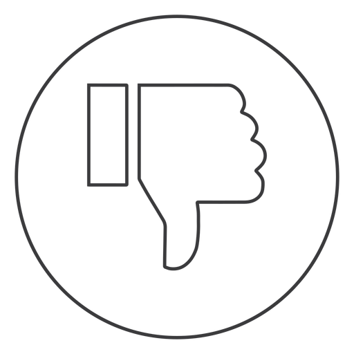 Hand dislike thumb sign icon