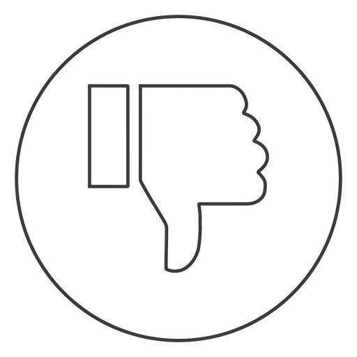 Hand dislike thumb sign icon PNG Design