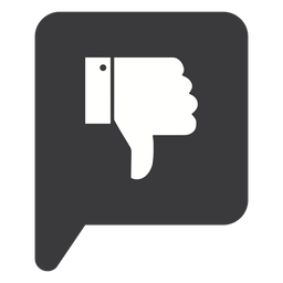 Hand dislike thumb silhouette PNG Design