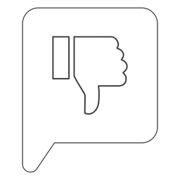 Hand mag Daumenaufkleber nicht PNG-Design