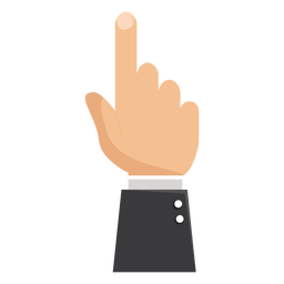 Hand Zeigefinger Ärmel Illustration PNG-Design