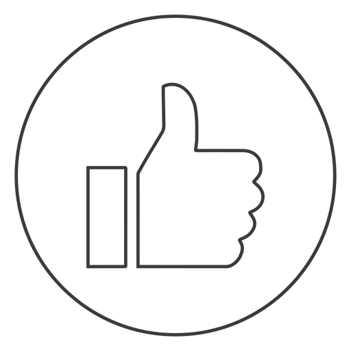 Hand like ok thumb sign icon PNG Design