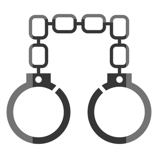 Handcuffs chain flat PNG Design