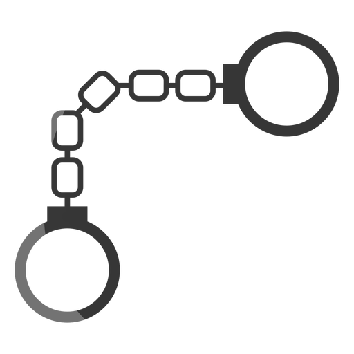 Handcuffs flat PNG Design